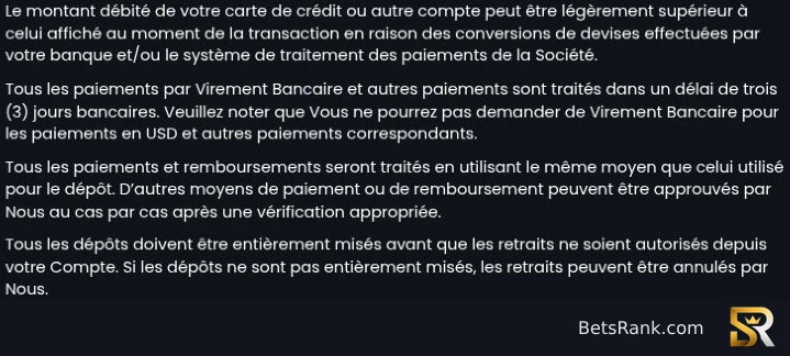 An excerpt from the payment terms. The cashier itself requires sign-in.